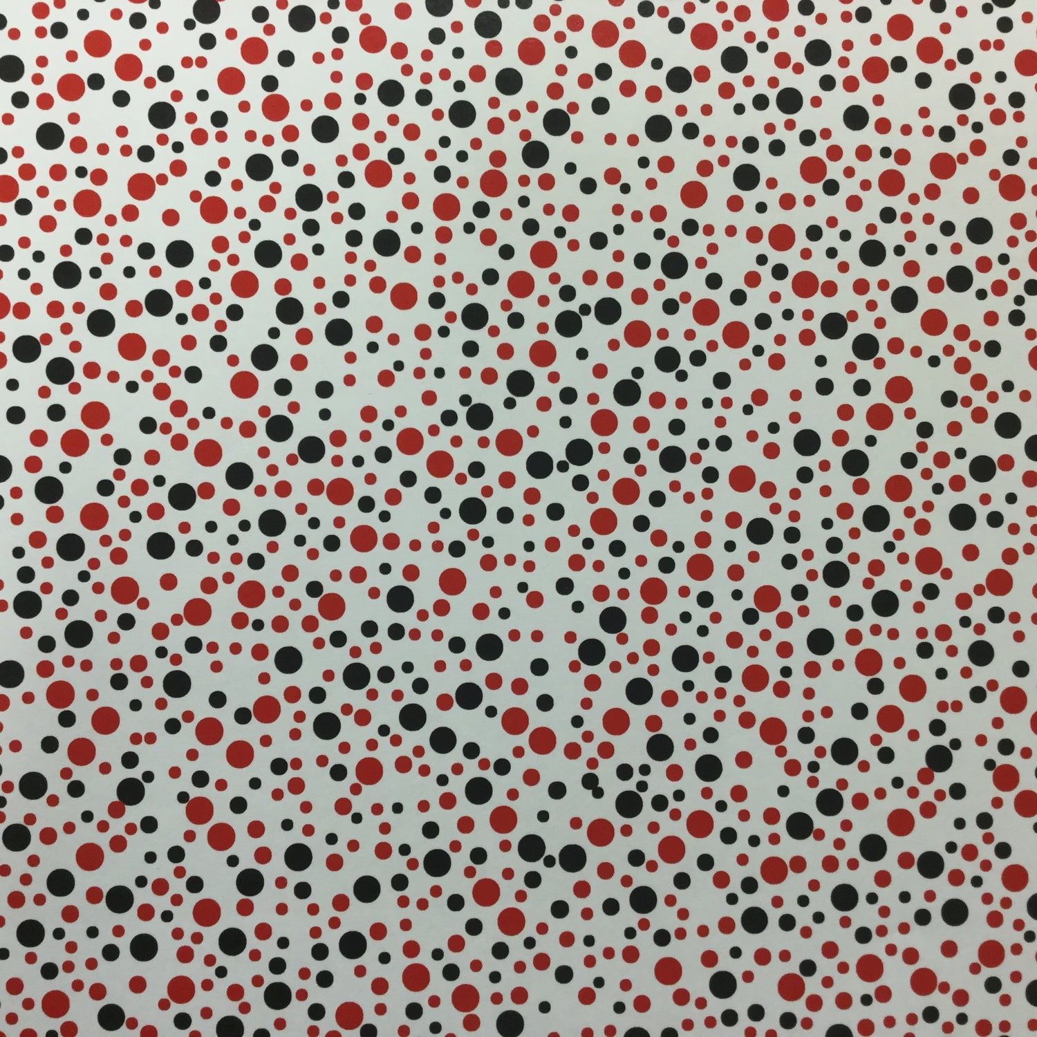 Scrapbook Customs Retro Dots RED & BLACK 12X12 Scrapbook Paper Scrapbooksrus