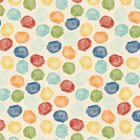 Simple Stories Travel Notes GO SEE DO 12x12 Scrapbook Paper Scrapbooksrus