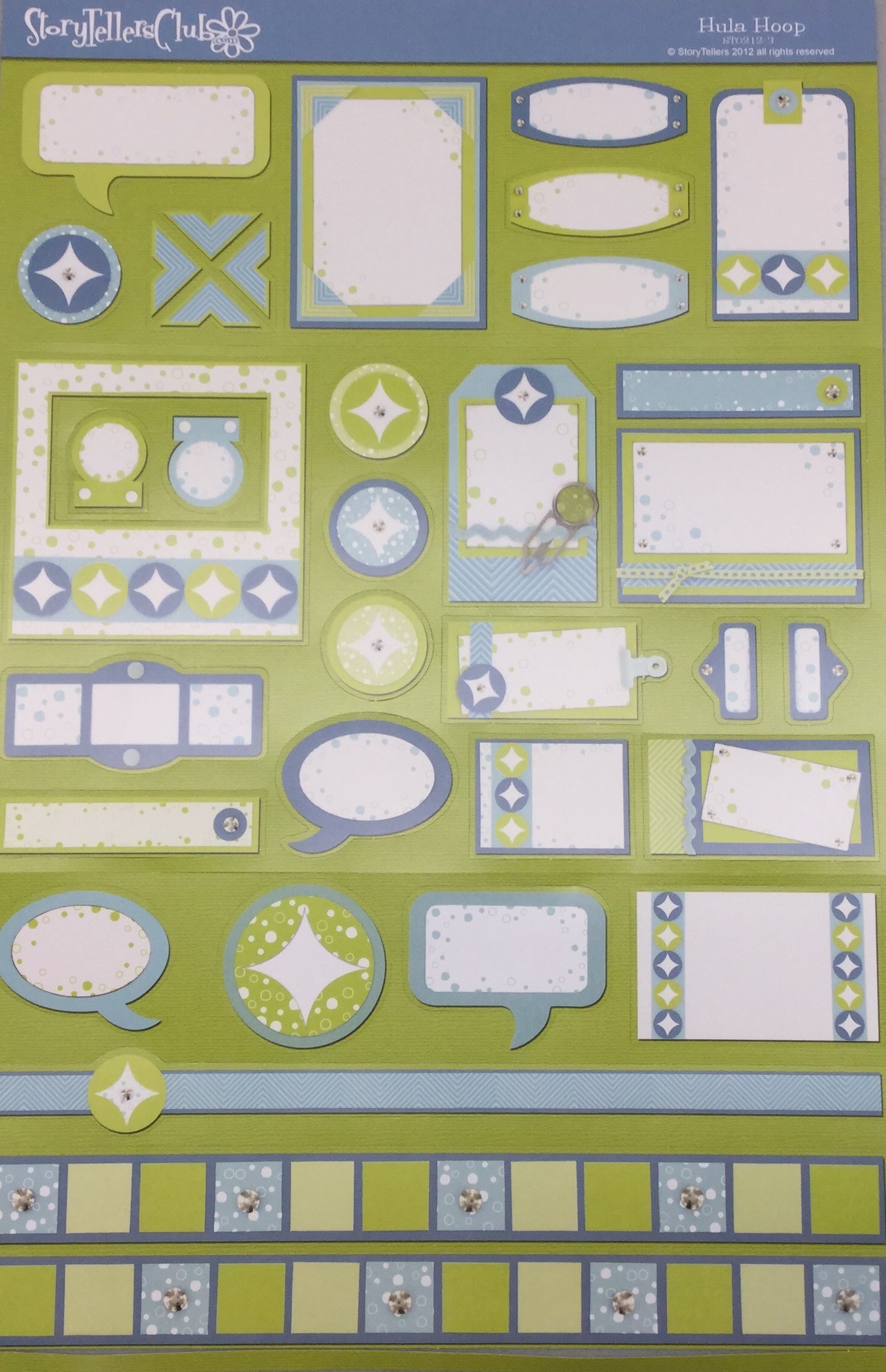 StoryTellers HULA HOOP 12-3 Diecut Sheet 13"X18" Scrapbooksrus