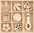 Kaisercraft ANTIQUITIES Wooden Flourishes Pack 40pc Scrapbooksrus