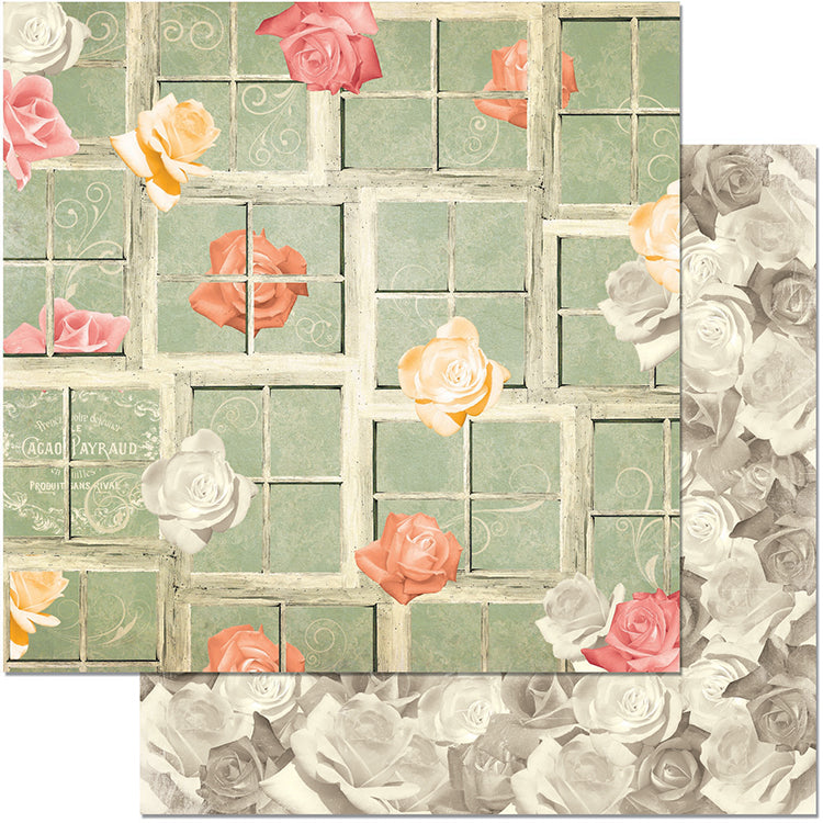 Bo Bunny ARYIA’S GARDEN WINDOW 12"X12" Cardstock Paper