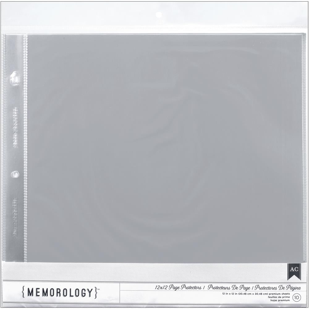 American Crafts 12"X12" MEMOROLOGY Page Protectors 10pc