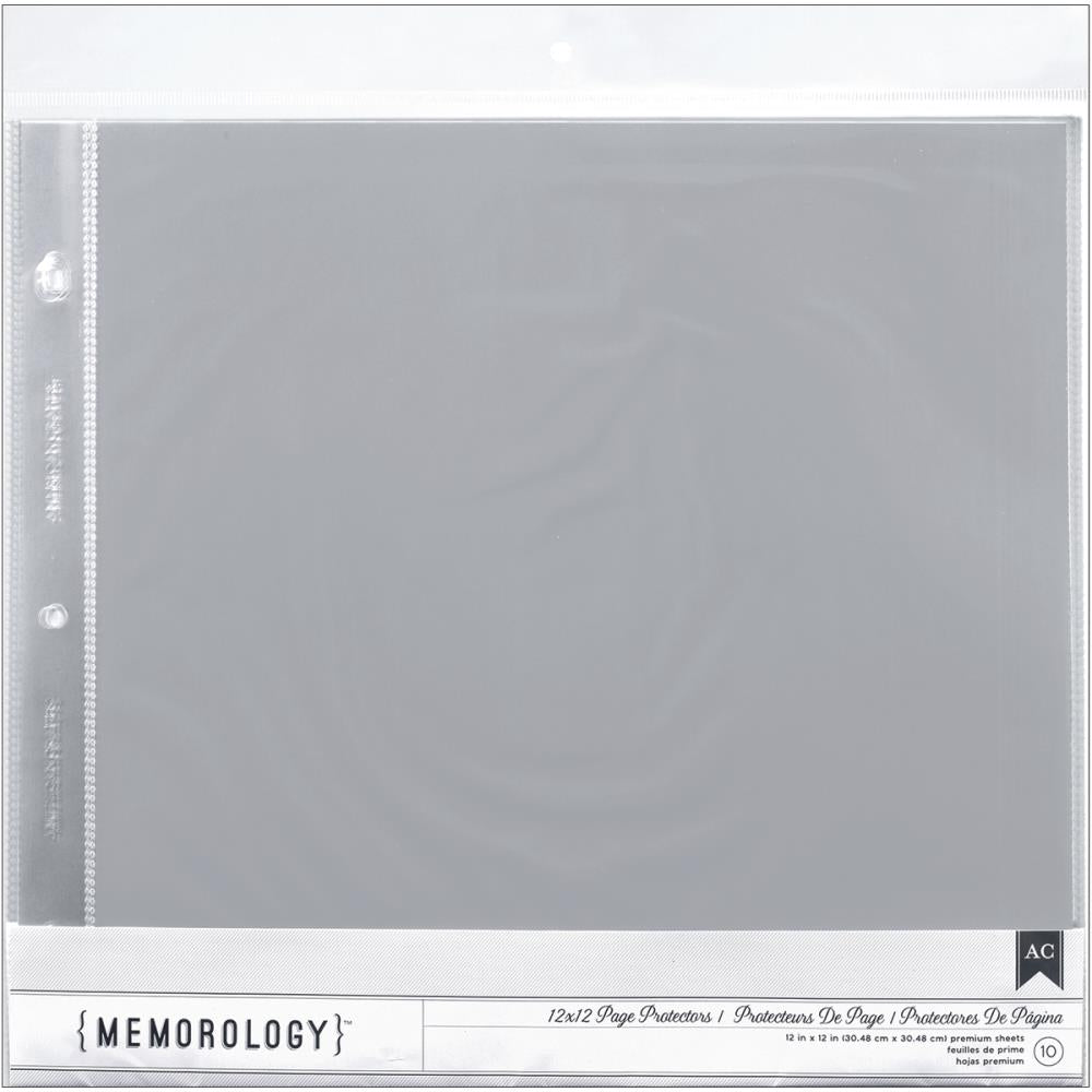 American Crafts 12&quot;X12&quot; MEMOROLOGY Page Protectors 10pc