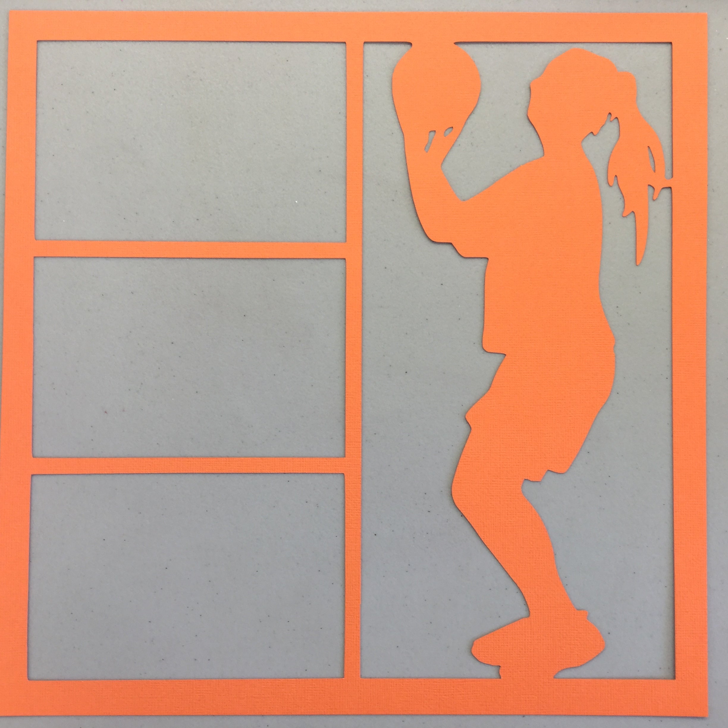 Page Frame SPORTS Basketball MELON 12"x12" Scrapbook Overlay