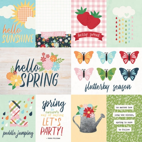 Simple Stories SPRINGTIME 3x4 & 4x6 ELEMENTS 12x12 Scrapbook Paper