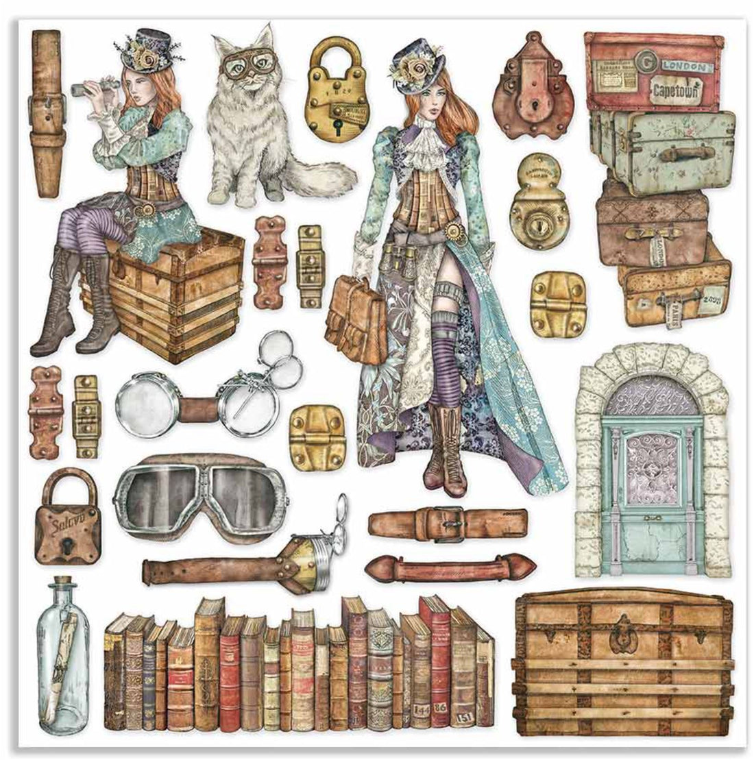 Stamperia LADY VAGABOND 12"X12" Paper Pad