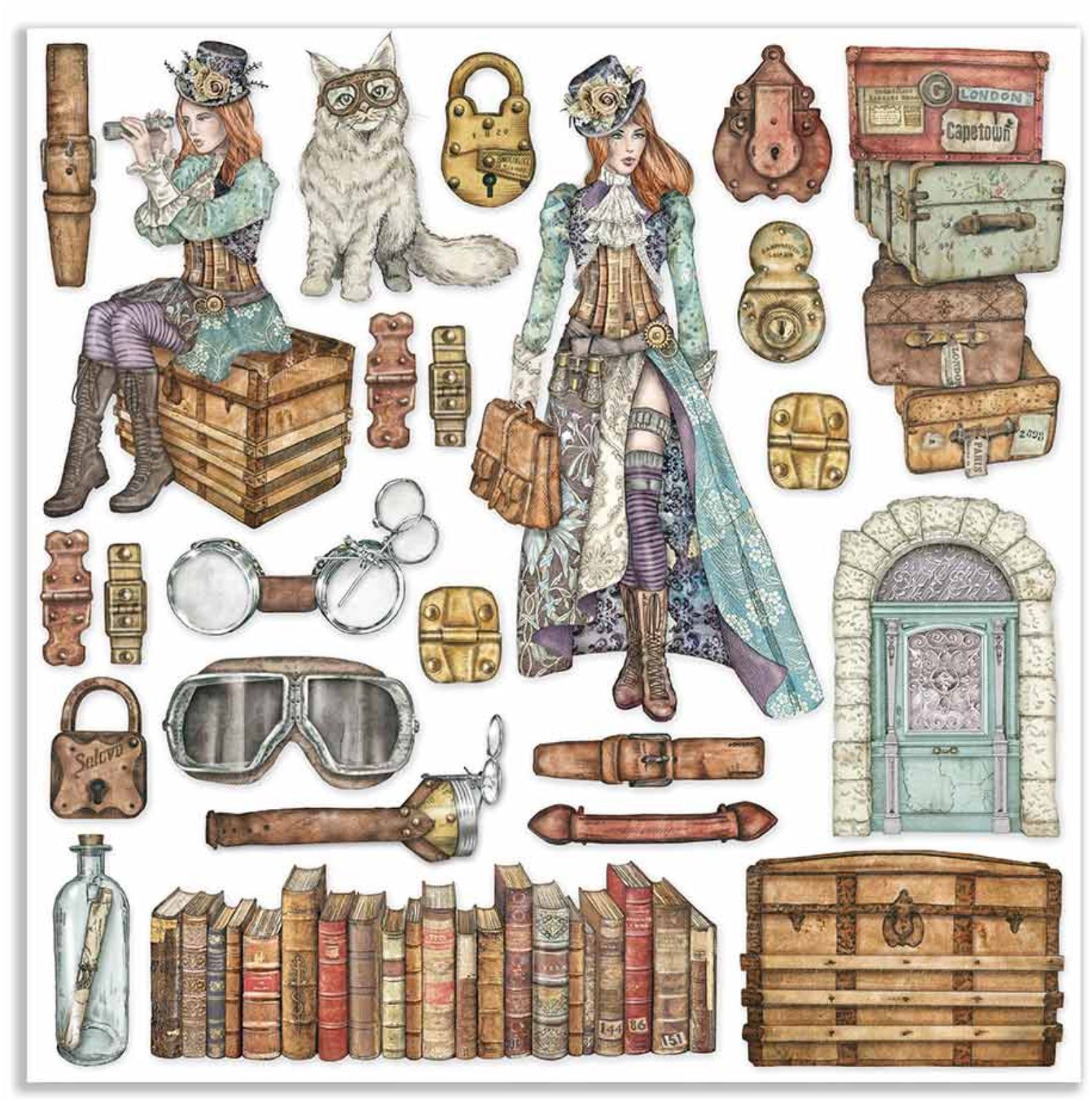 Stamperia LADY VAGABOND 12"X12" Paper Pad