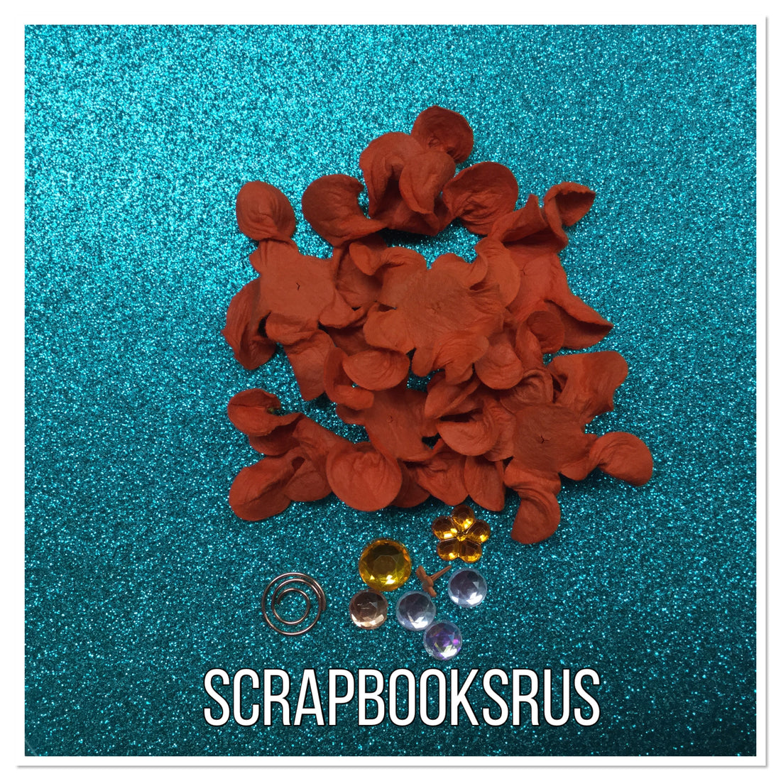 Flowere Brads and Bling 16pc Scrapbooksrus