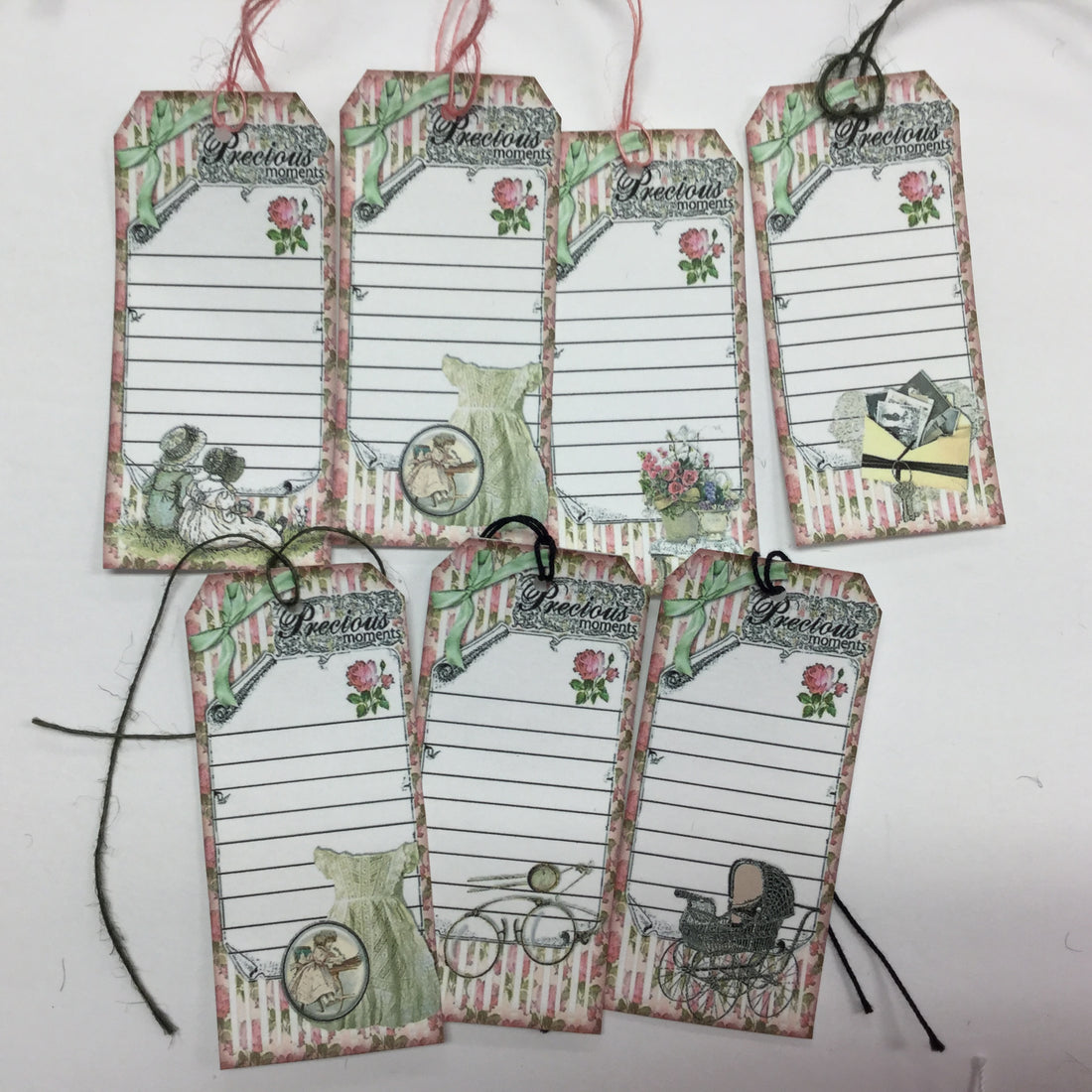 Tags & Ephemera 7pc PRECIOUS MOMENTS JOURNAL Scrapbooksrus