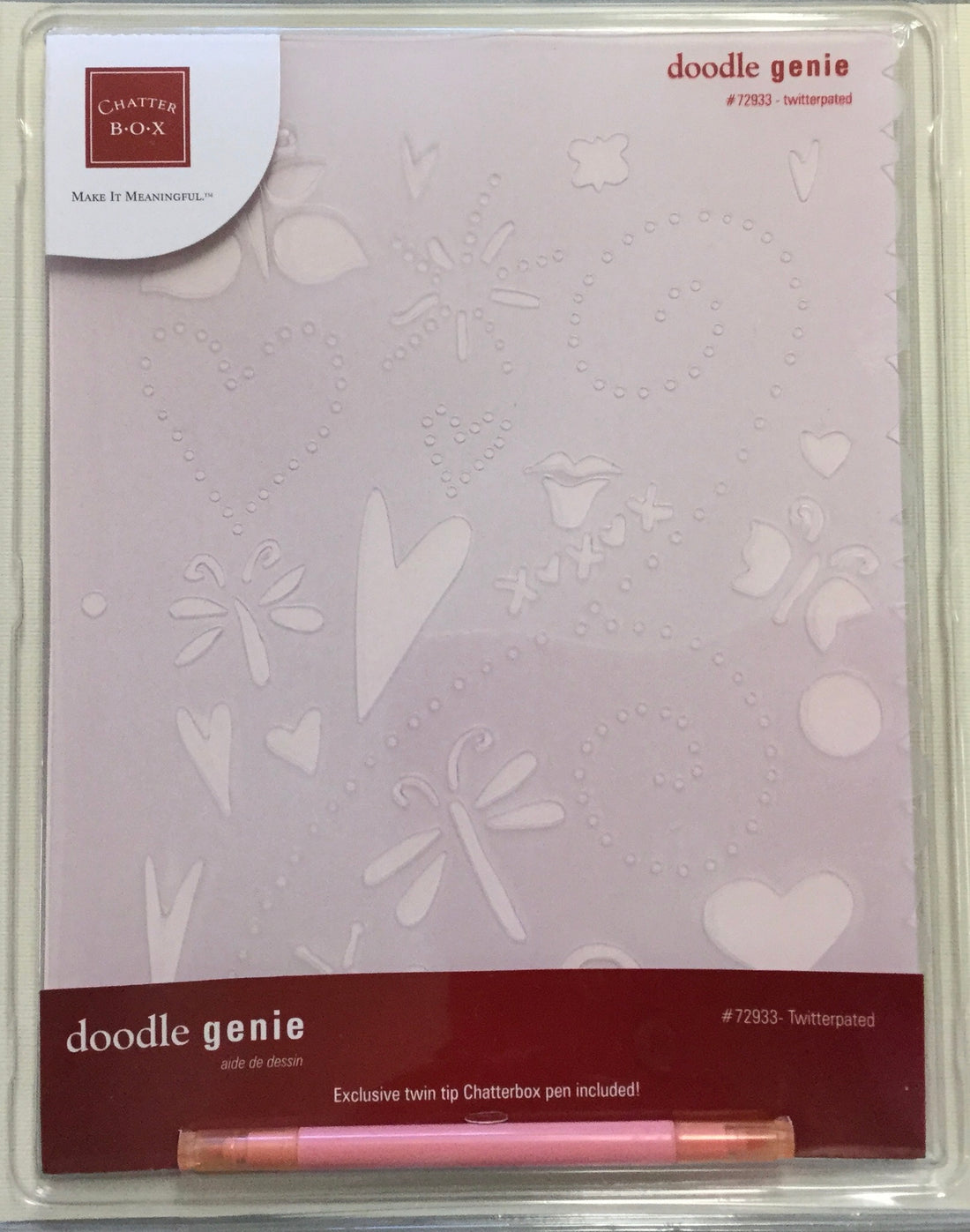 Chatter Box Doodle Genie TWITTERPATED Stencil Scrapbooksrus