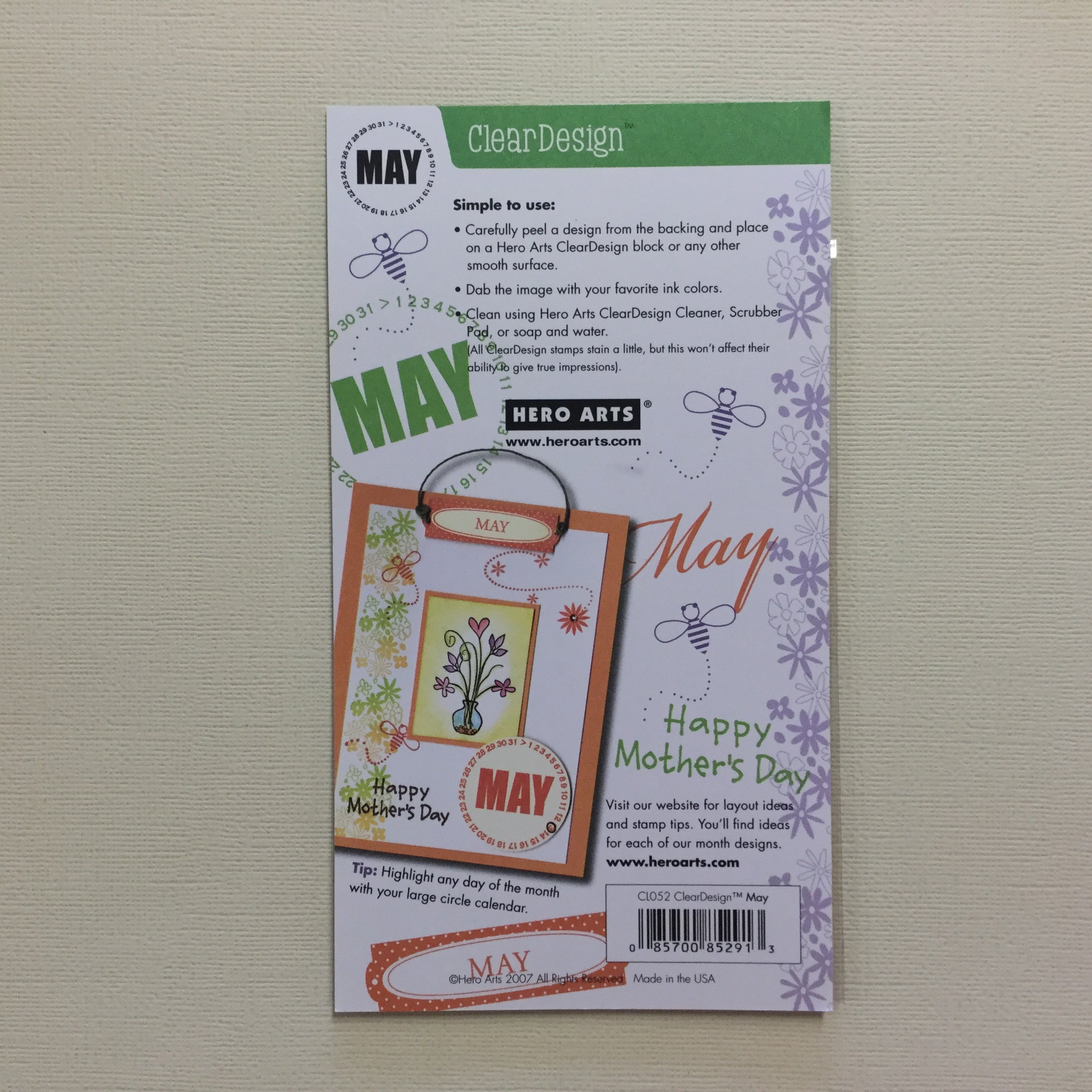 Hero Arts Clear Design MAY Acrylic Stamp Set 12pc Scrapbooksrus