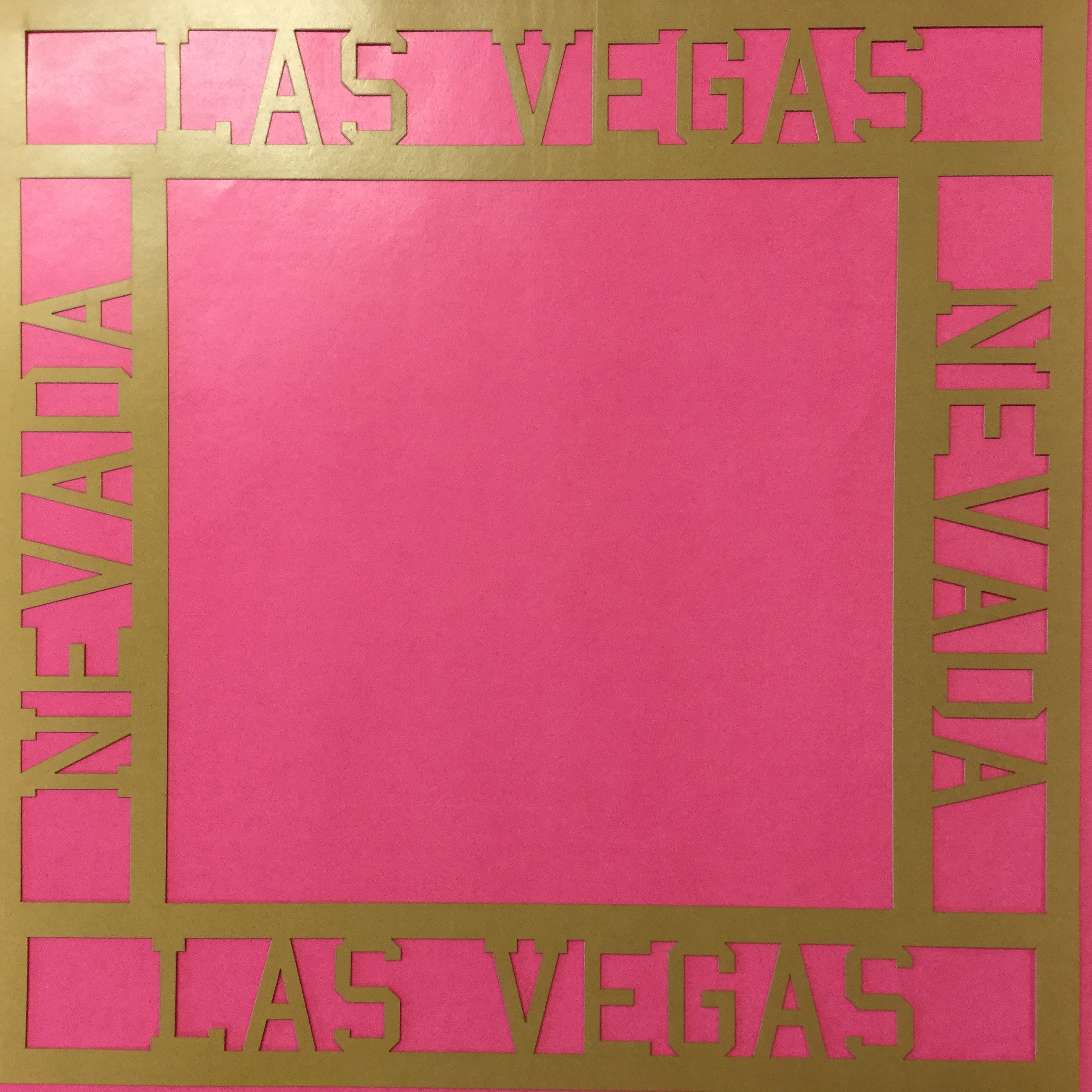 Page Frame LAS VEGAS NEVADA Brown 12"x12" Scrapbook Overlay Scrapbooksrus