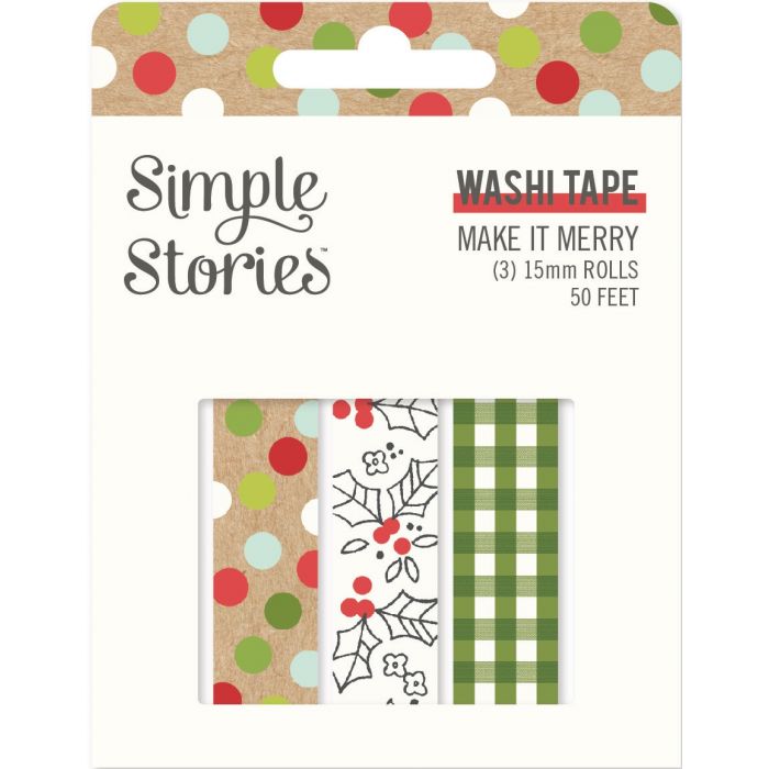 Simple Stories MAKE IT MERRY Washi Tape 50 Ft. Scrapbooksrus