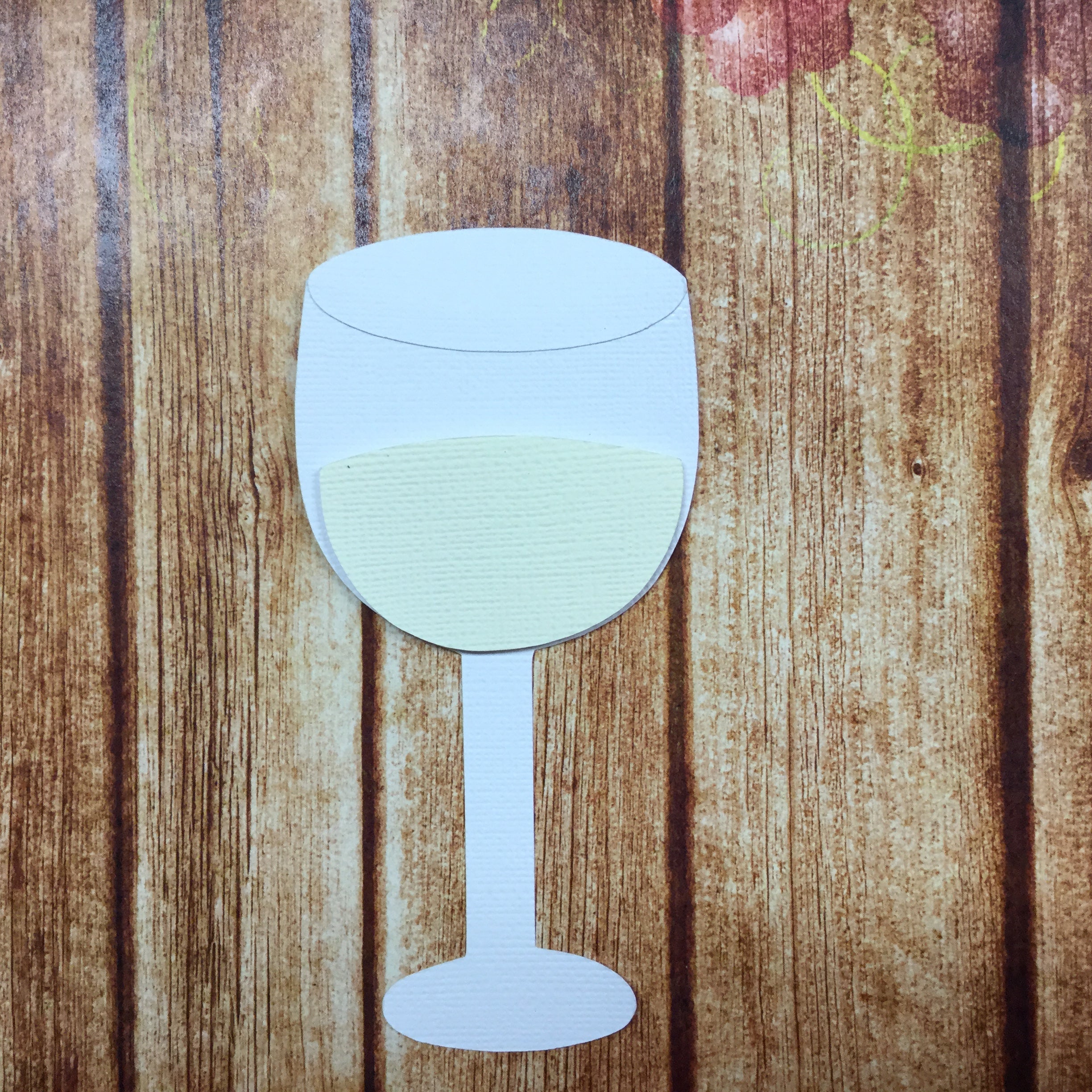 WHITE WINE 3D Die Cut Embellishments Scrapbooksrus