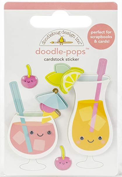Doodlebug Doodle-Pops FRUIT PUNCH Mini Doodle-Pops 3D Stickers Scrapbooksrus