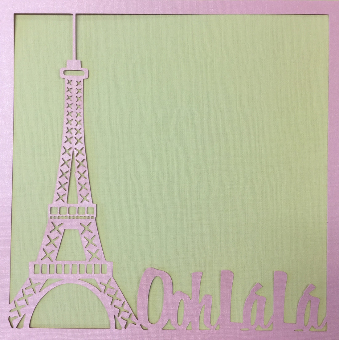 Page Frame OOH LA LA Paris 12"x12" Scrapbook Overlay