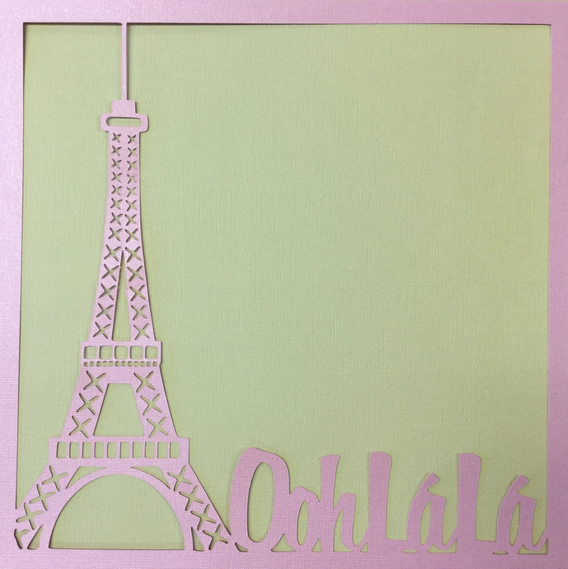 Page Frame OOH LA LA Paris 12"x12" Scrapbook Overlay