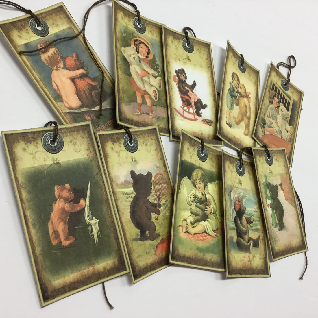 Tags & Ephemera 10pc VINTAGE ME & TEDDY Bear Scrapbooksrus