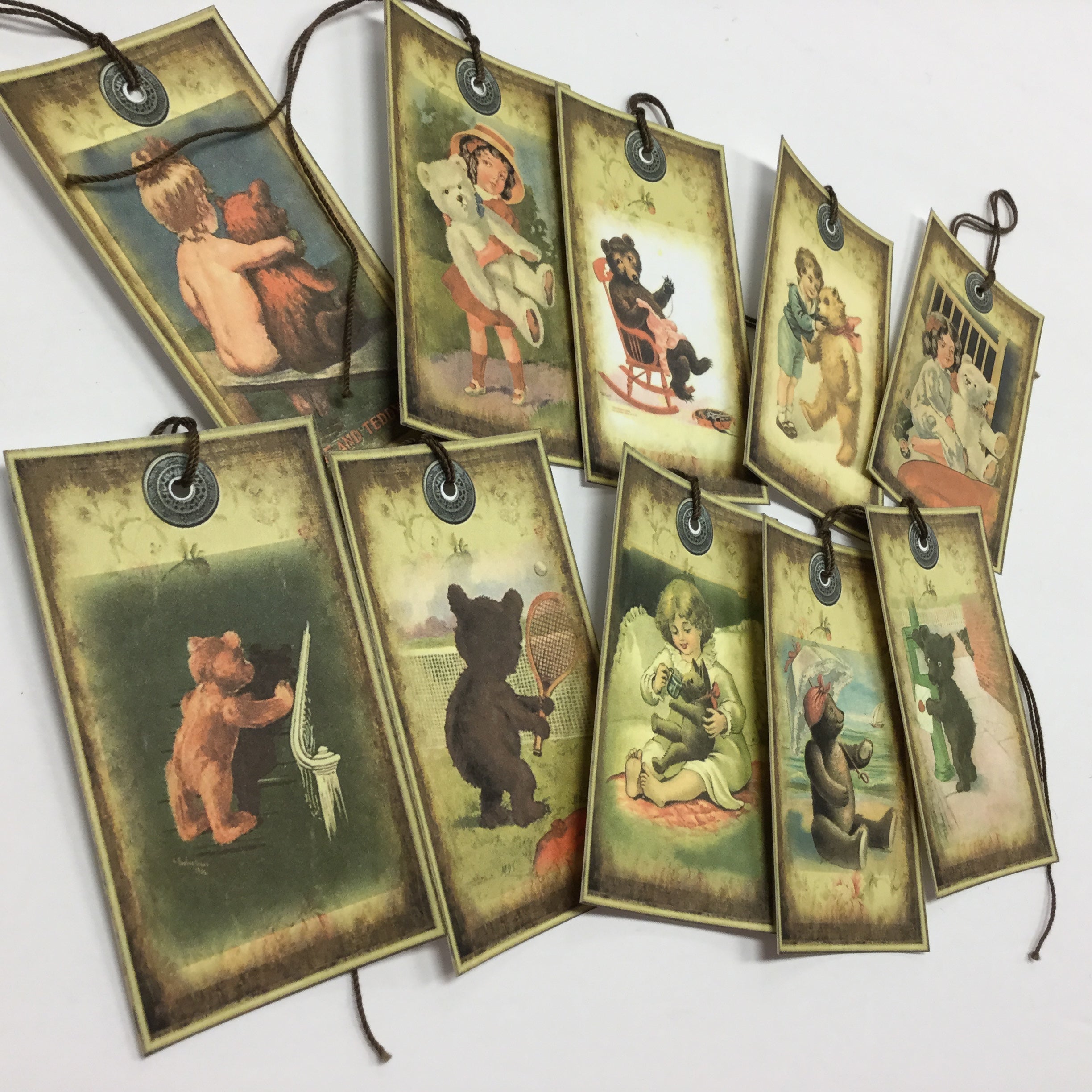 Tags & Ephemera 10pc VINTAGE ME & TEDDY Bear Scrapbooksrus