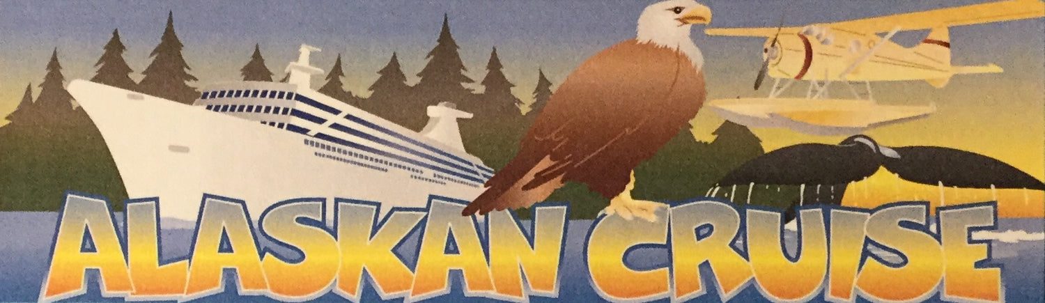 ALASKAN CRUISE Title Travel Colored DieCut 1pc 2”X8” AK Scrapbooksrus