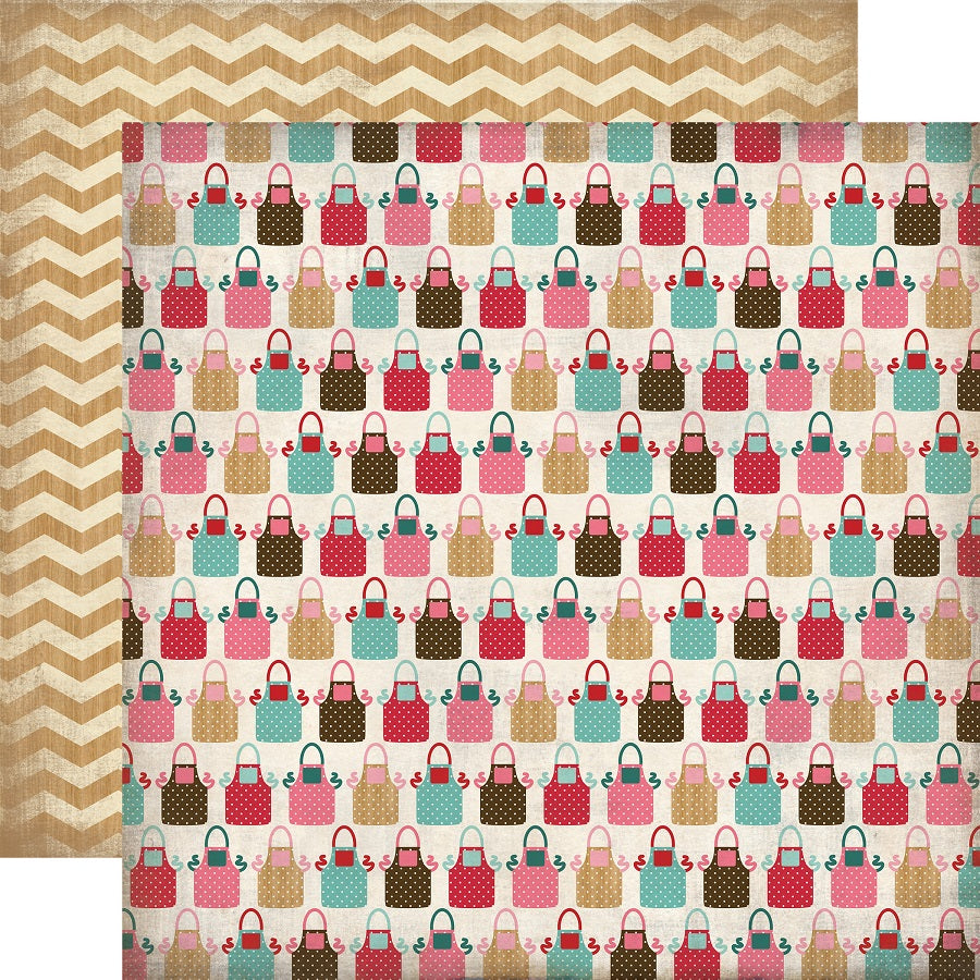 Carta Bella Home Sweet HANDMADE APRONS 12"x12" Paper