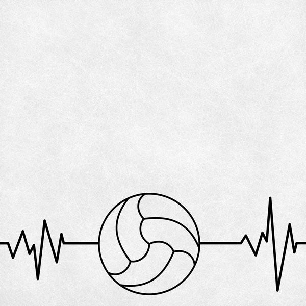 Neon Sports VOLLEYBALL KIT 12"X12" Scrapbook Paper 12 Sheets
