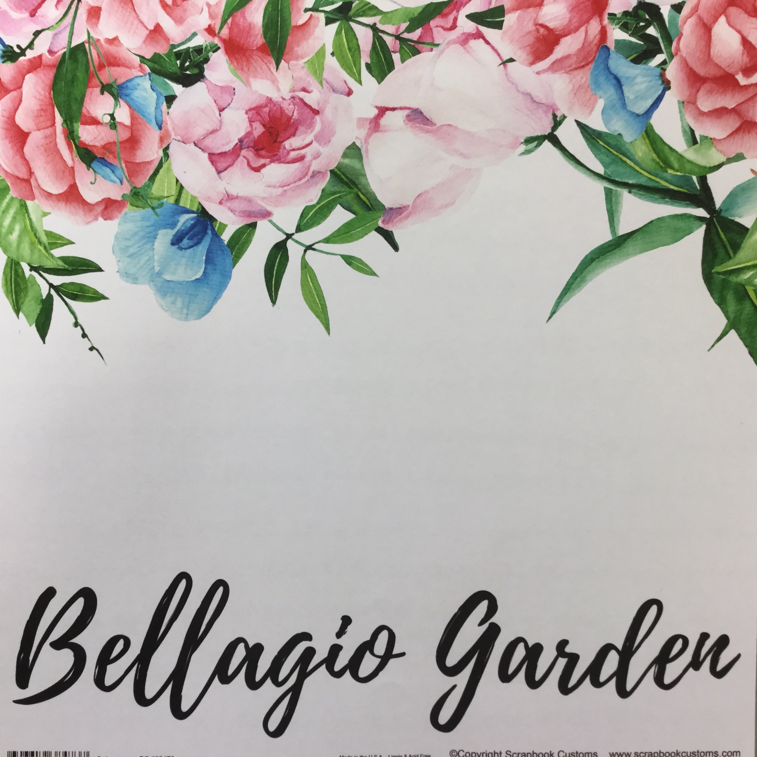 BELLAGIO GARDEN DS 12X12 Scrapbook Paper Scrapbook Customs Scrapbooksrus