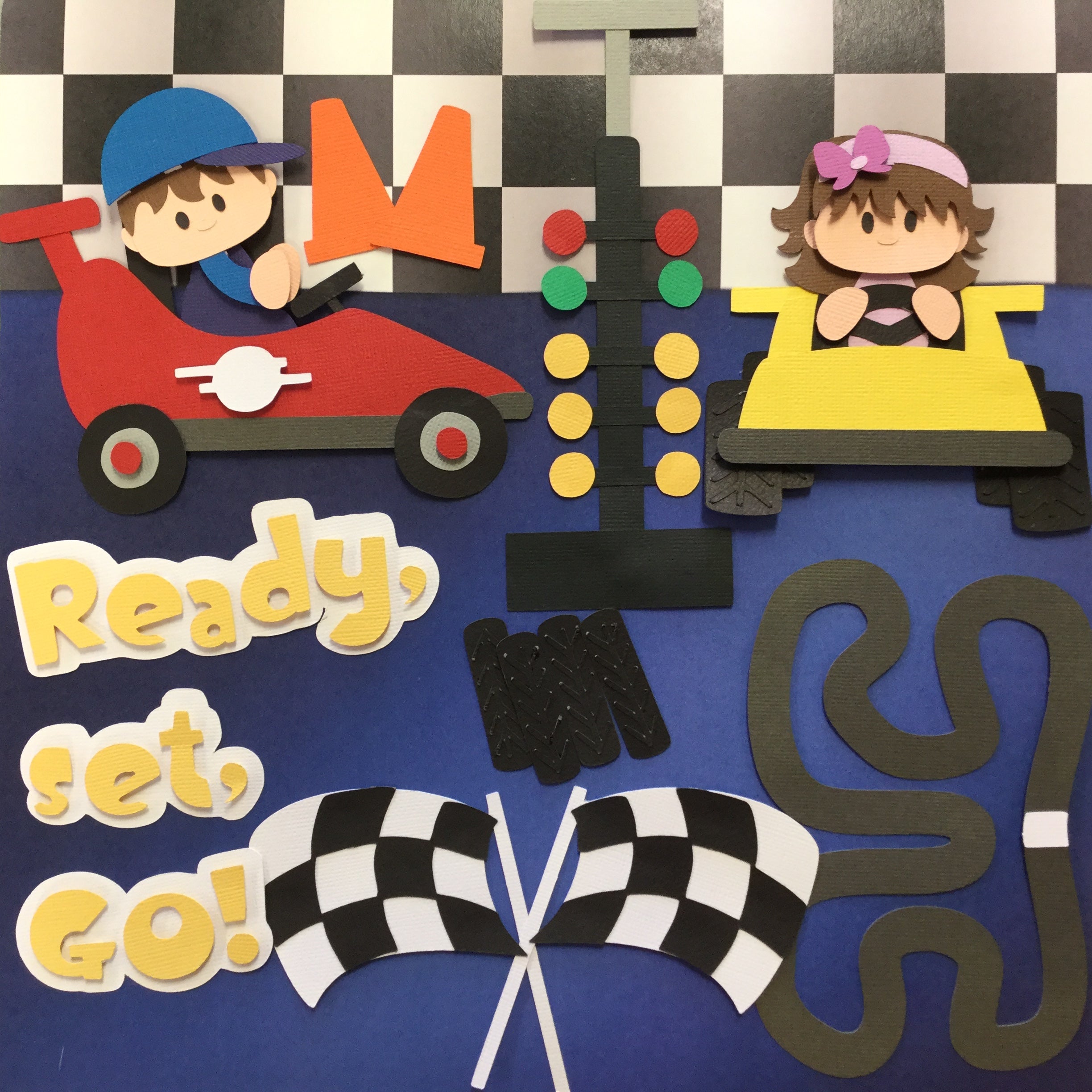 READY SET GO Racing DieCut Set Scrapbooksrus