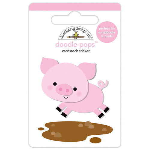Doodlebug Doodle-Pops PIGGY 3D Sticker 1pc Scrapbooksrus