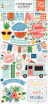 Echo Park 6"x12" SUMMERTIME Chipboard Accents 40pc Scrapbooksrus