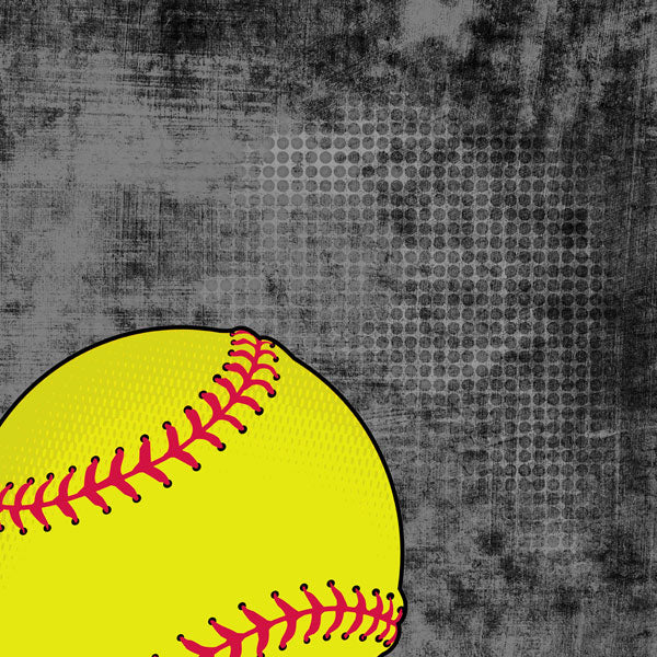 Neon Sports SOFTBALL KIT 12"X12" Scrapbook Paper 12 Sheets Scrapbooksrus