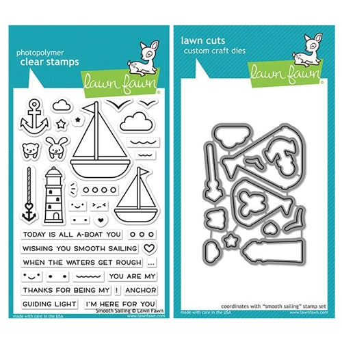 Lawn Fawn SMOOTH SAILING Clear Stamps 36 pc Scrapbooksrus