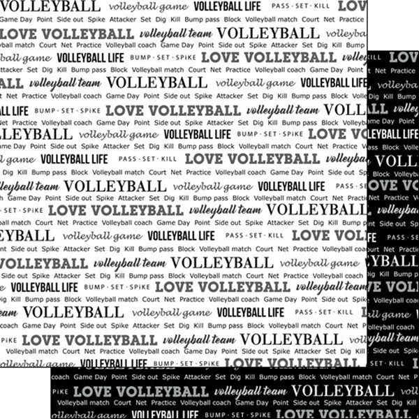 VOLLEYBALL PRIDE 2 12x12 Scrapbook Paper Scrapbooksrus