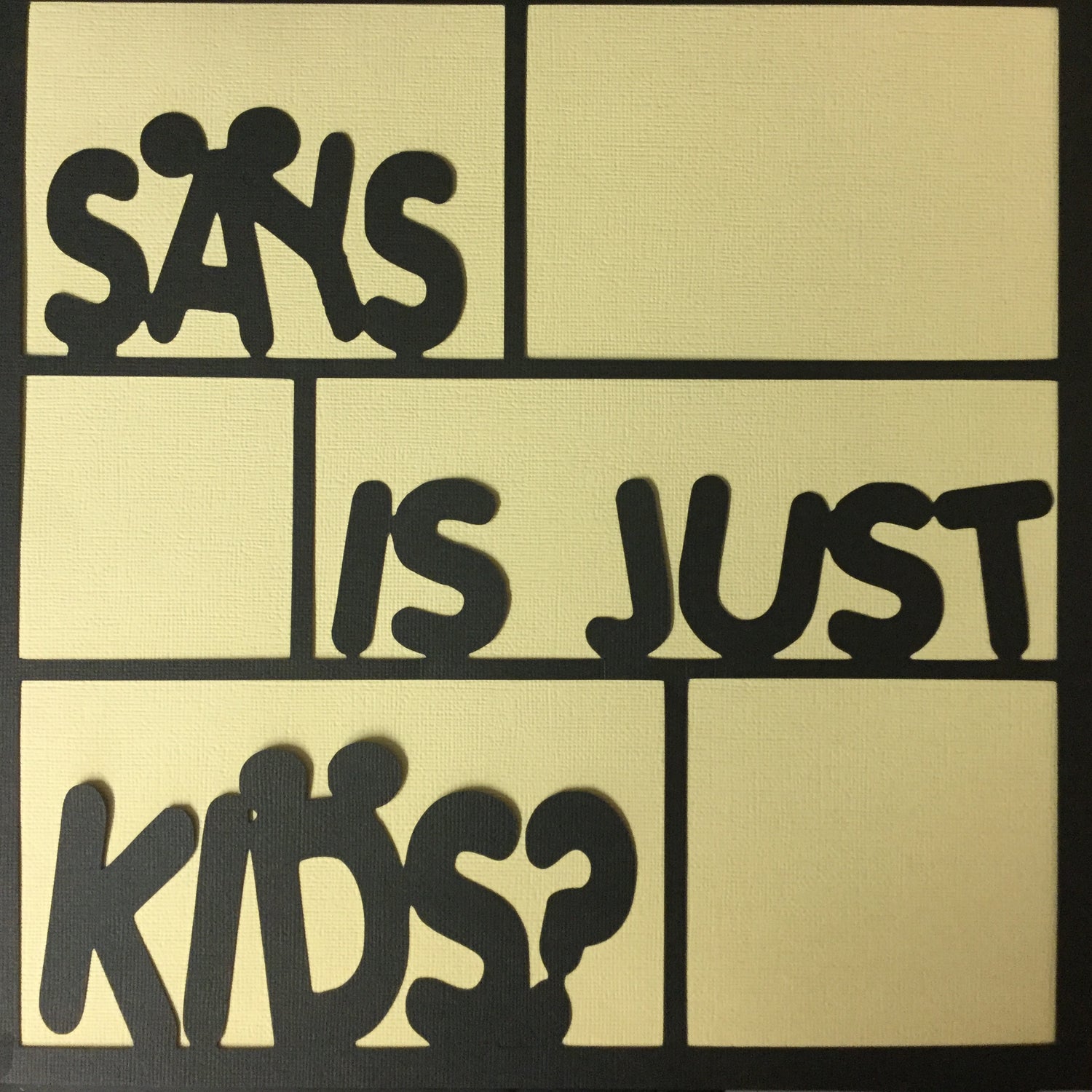 Page Frame WHO SAYS DISNEY BLACK 12"x12" Scrapbook Overlay Scrapbooksrus