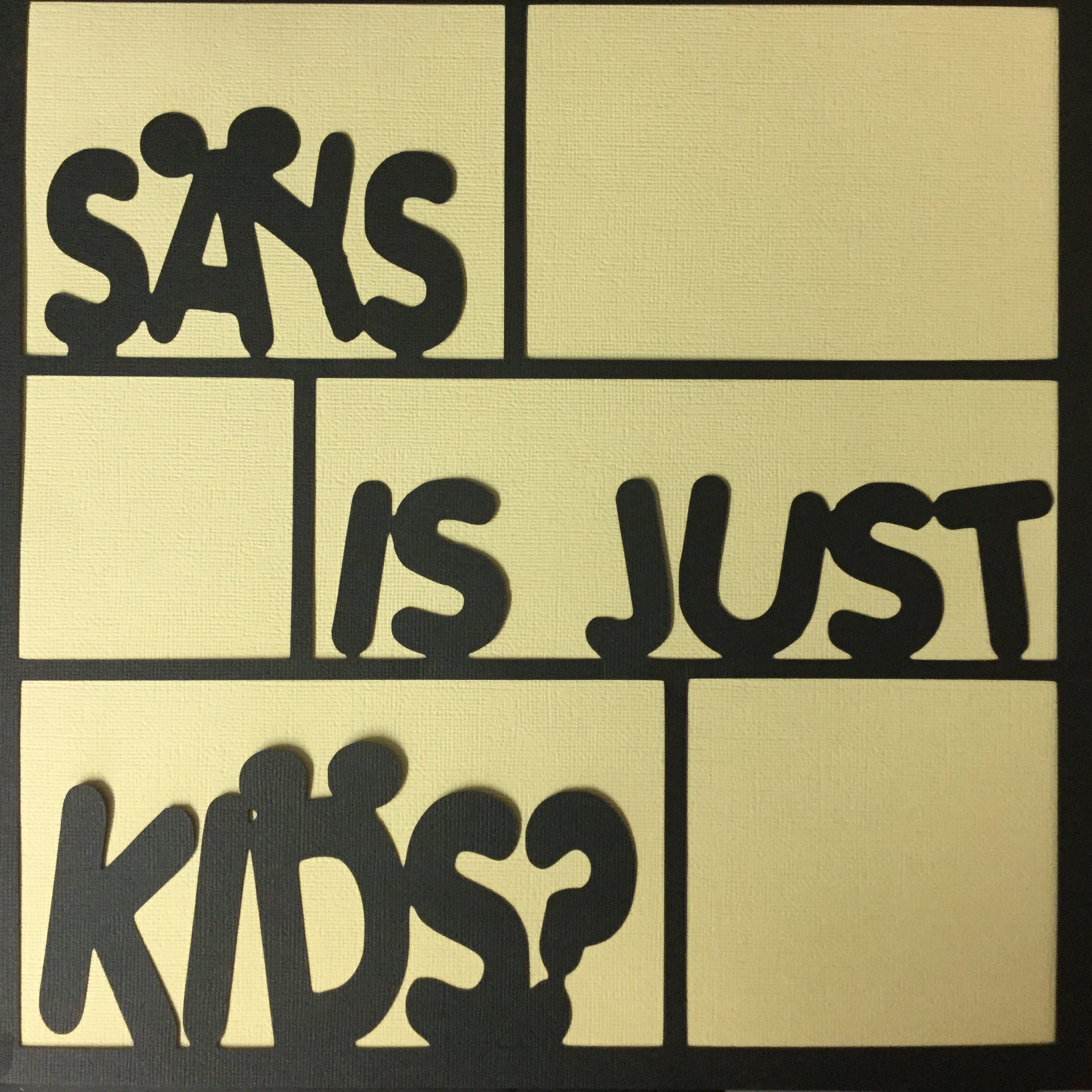 Page Frame WHO SAYS DISNEY BLACK 12"x12" Scrapbook Overlay Scrapbooksrus