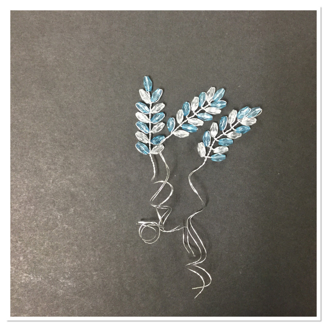 Blue & Clear Leaf 1.5” Embellishment Scrapbooksrus