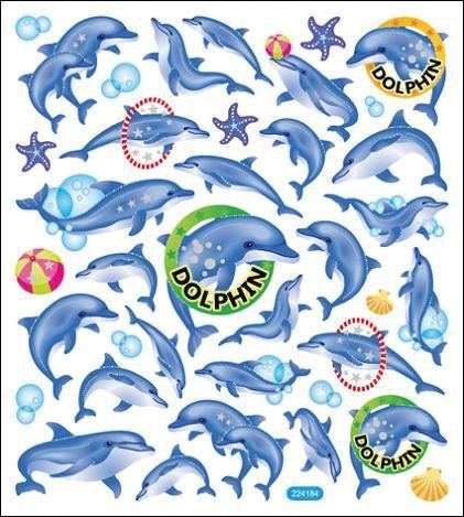 Sticker King DOLPHINS Stickers 35pc. Scrapbooksrus