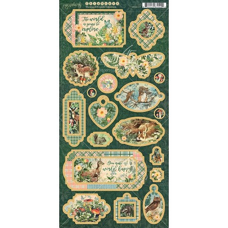 Graphic 45 WOODLAND FRIENDS COLLECTION Diecuts 6"X12" Scrapbooksrus