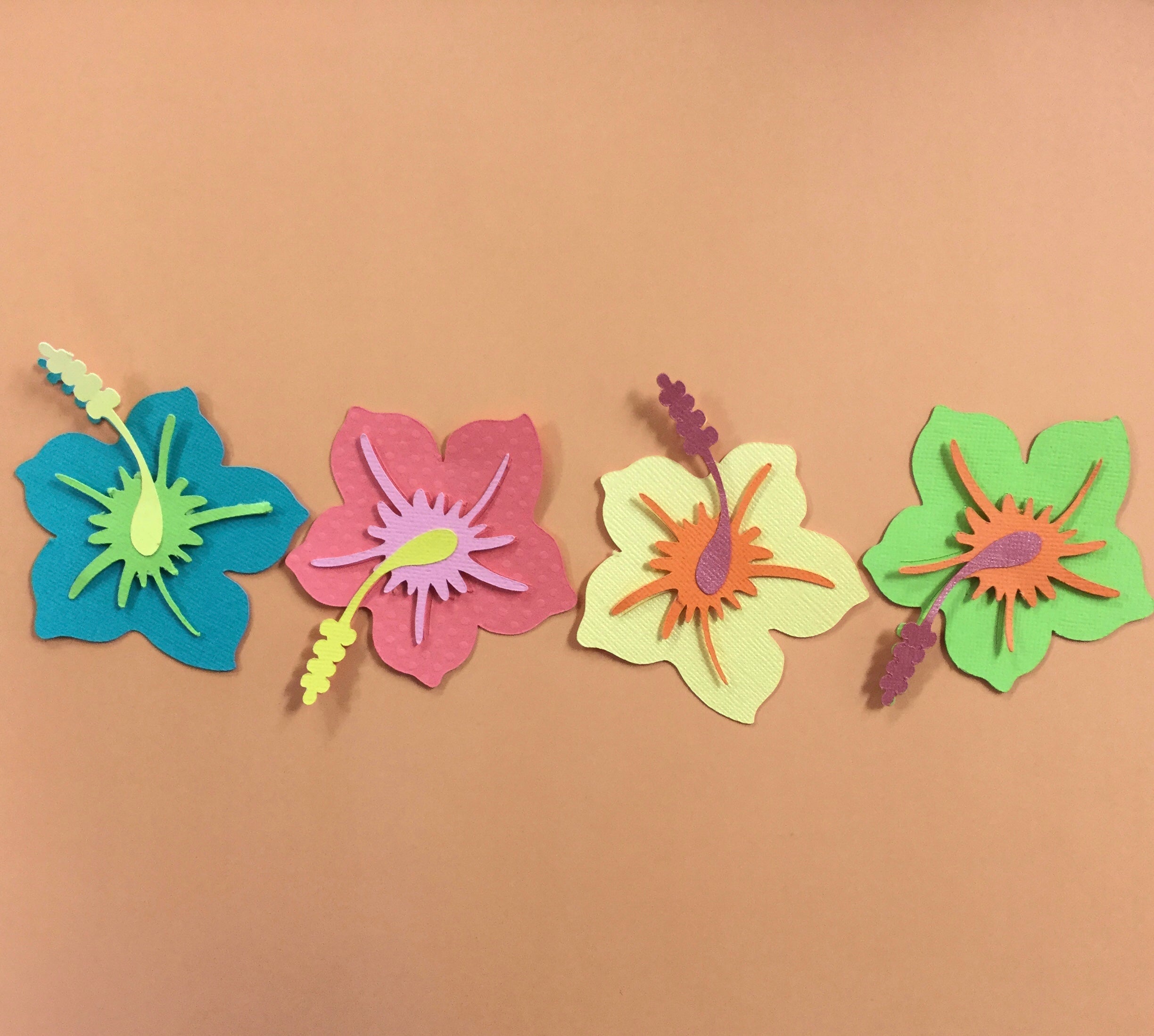 HIBISCUS FLOWER Die Cut Embellishment Scrapbooksrus