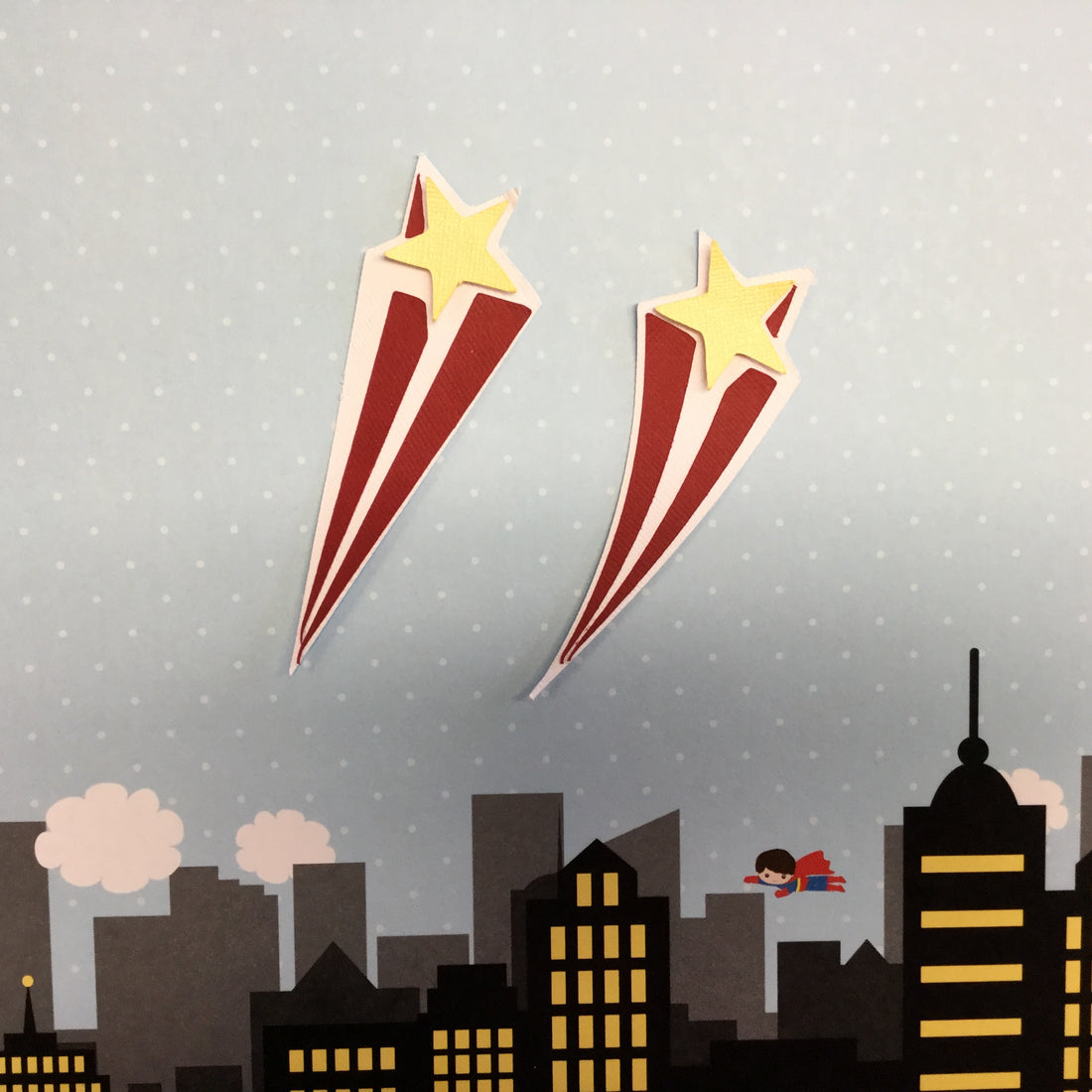 SHOOTING STAR Superhero Custom Scrapbook Die Cuts Scrapbooksrus