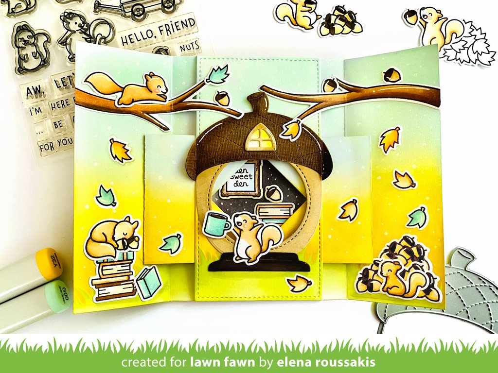 Lawn Fawn Lawn Cuts SHUTTER CARD Custom Craft Dies 13pc Scrapbooksrus