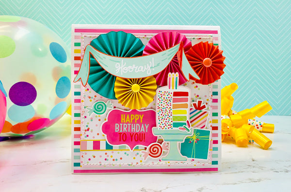 Echo Park Let’ s Party BORDER DER STRIPS 12"x12" Scrapbook Paper Scrapbooksrus