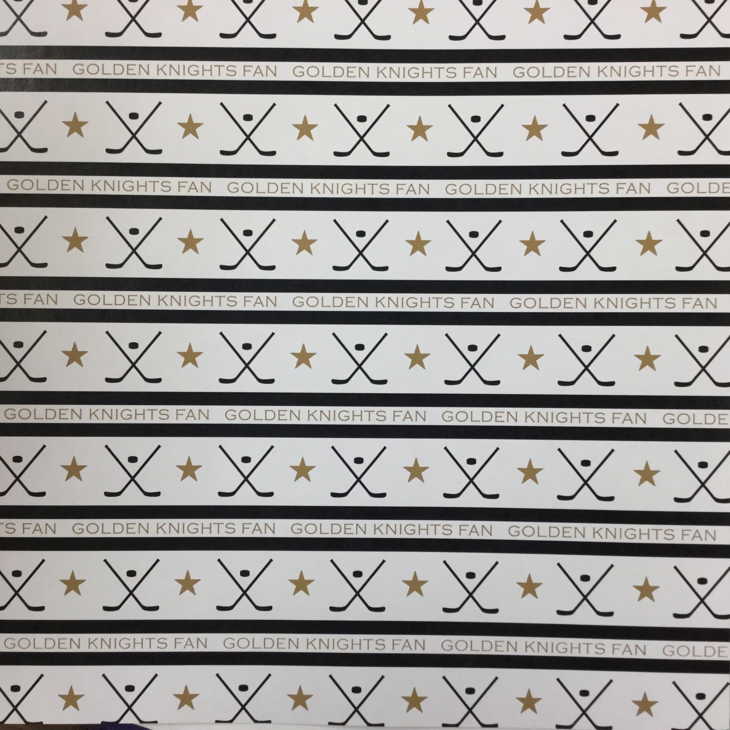 Golden Knights PRIDE HOCKEY KIT Gold 12"X12" Scrapbook Paper 12 Sheets