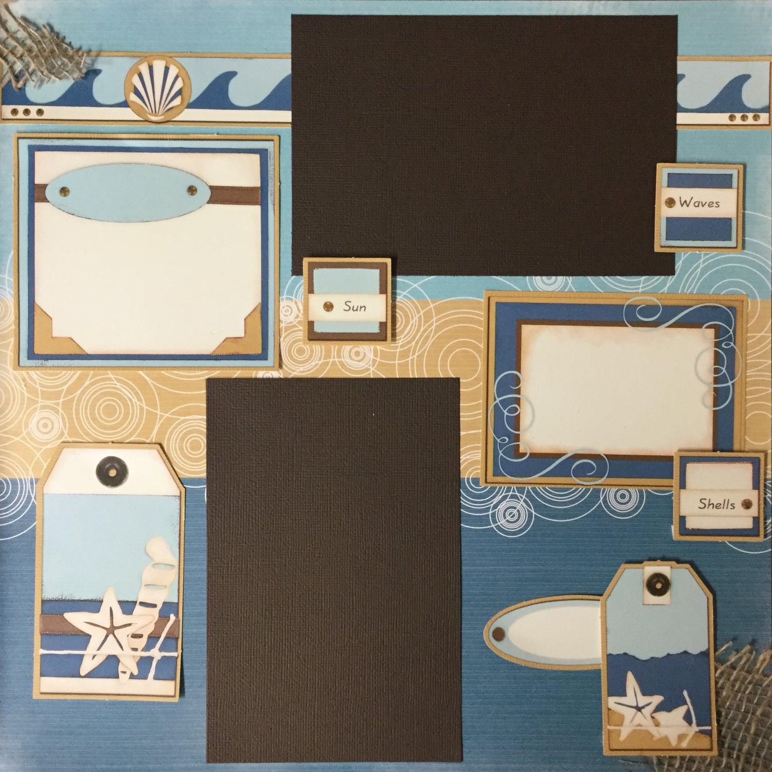 Page Kit (2) 12x12 Scrapbook AT THE BEACH Scrapbooksrus