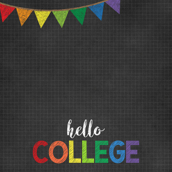 HELLO COLLEGE 12x12 Scrapbook Paper Scrapbooksrus