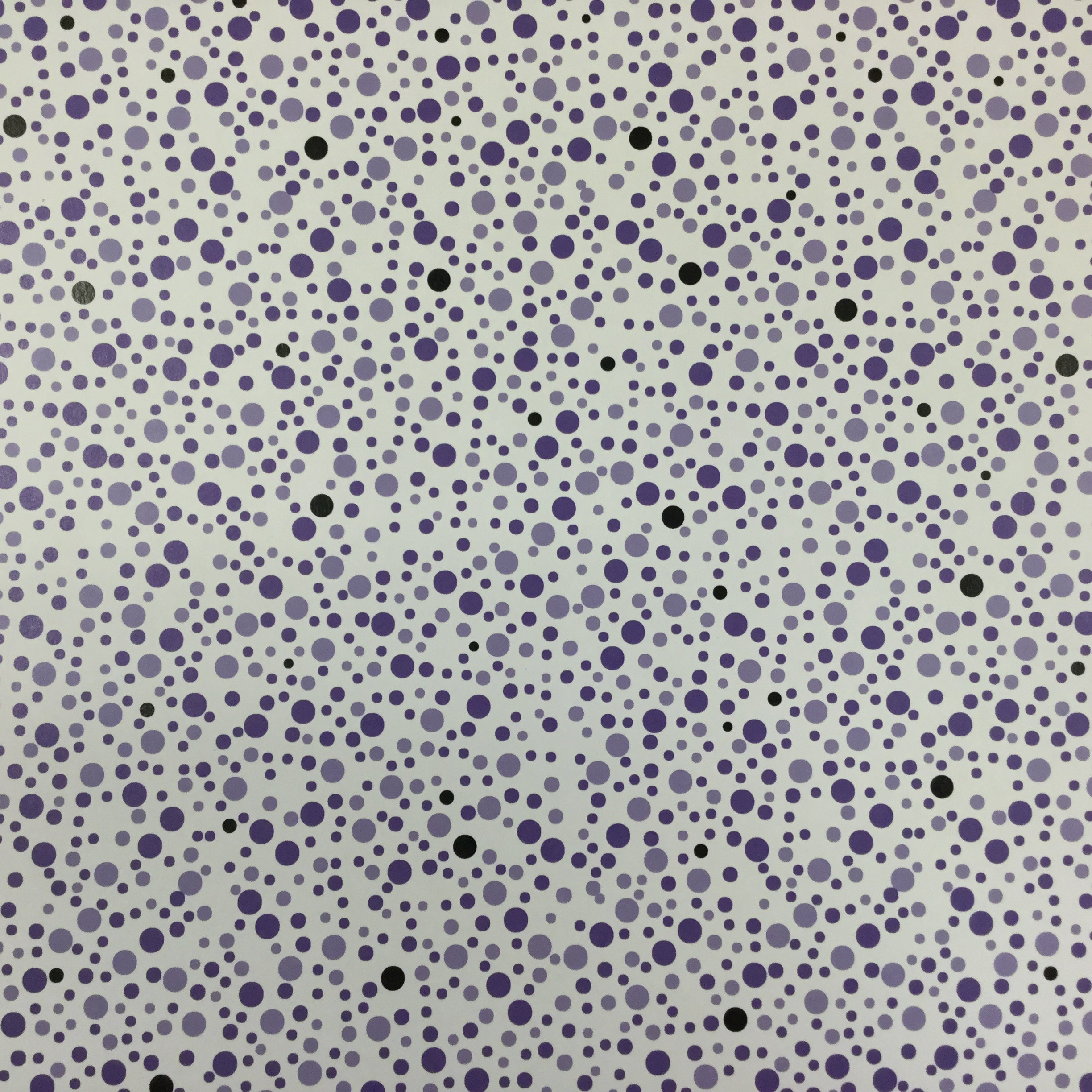 Scrapbook Customs Retro Dots PURPLE & BLACK 12X12 Scrapbook Paper Scrapbooksrus