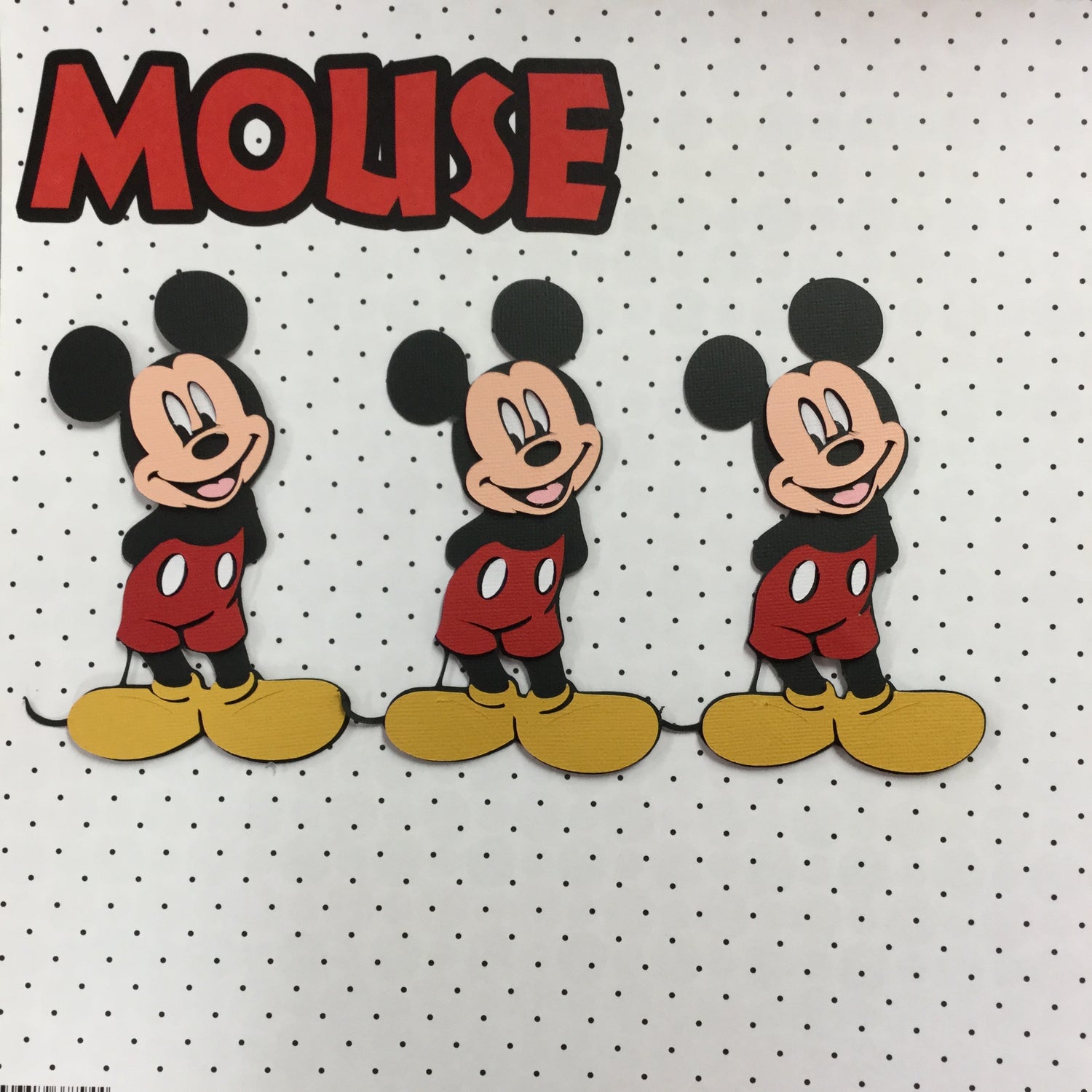 Disney MICKEY 3D Custom DieCut Scrapbooksrus