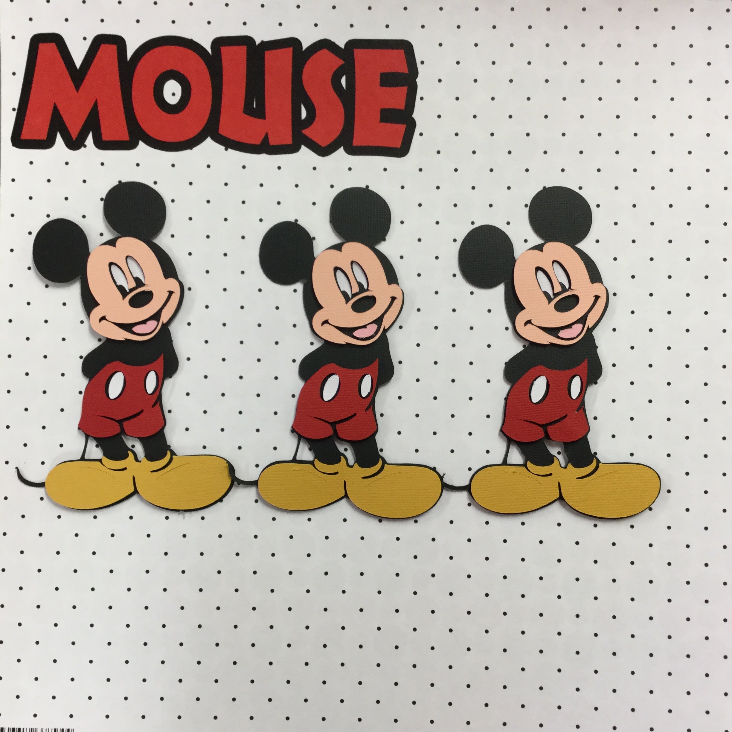 Disney MICKEY 3D Custom DieCut Scrapbooksrus