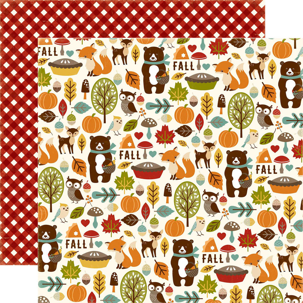 Echo Park Fall Is In The Air FALL FRIENDS 12x12 Cardstock Paper Scrapbooksrus