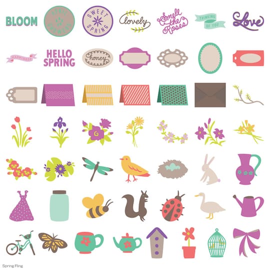 Provo Cricut Cartridge SPRING FLING 3pc Scrapbooksrus